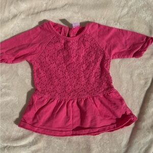 Carter's Vibrant Pink Lace Blouse